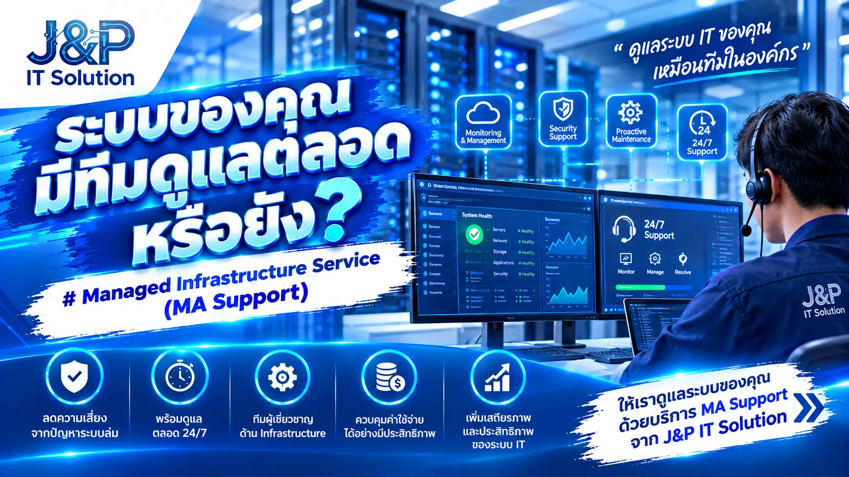 Managed Infrastructure Service (MA Support) บริการดูแลระบบ IT รายปี